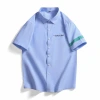 Men's summer casual Korean-style slim-fit top, trendy and versatile men's stylish half-sleeved shirt, 5-inch short-sleeved details Picture